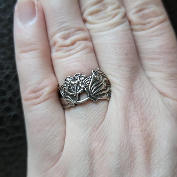 VTG TH. MARTHINSEN sterling spoon ring- size 6 - Picture 10 of 11